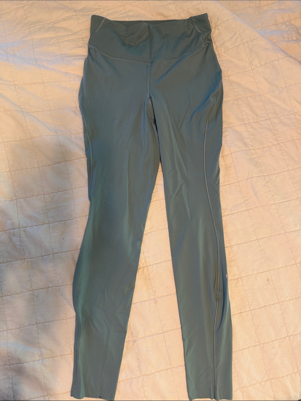 High-Waist Lululemon Leggings in Sage/Teal Green